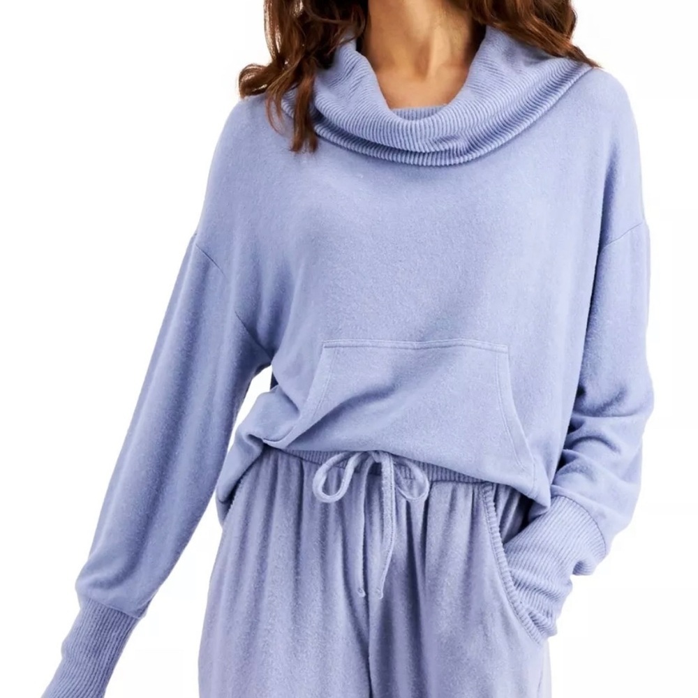 Hippie Rose Ribbed Knot Cowlneck Top